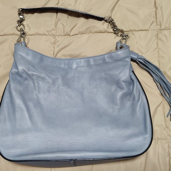 VALENTINO BY MARIO VALENTINO Leather Shoulder Bag In Blue - Picture 3 of 6